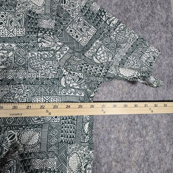 Blue Hawaii Cotton Shirt Mens Size 2XL Short Sleeve Green Multi Tropical Print - Picture 6 of 8